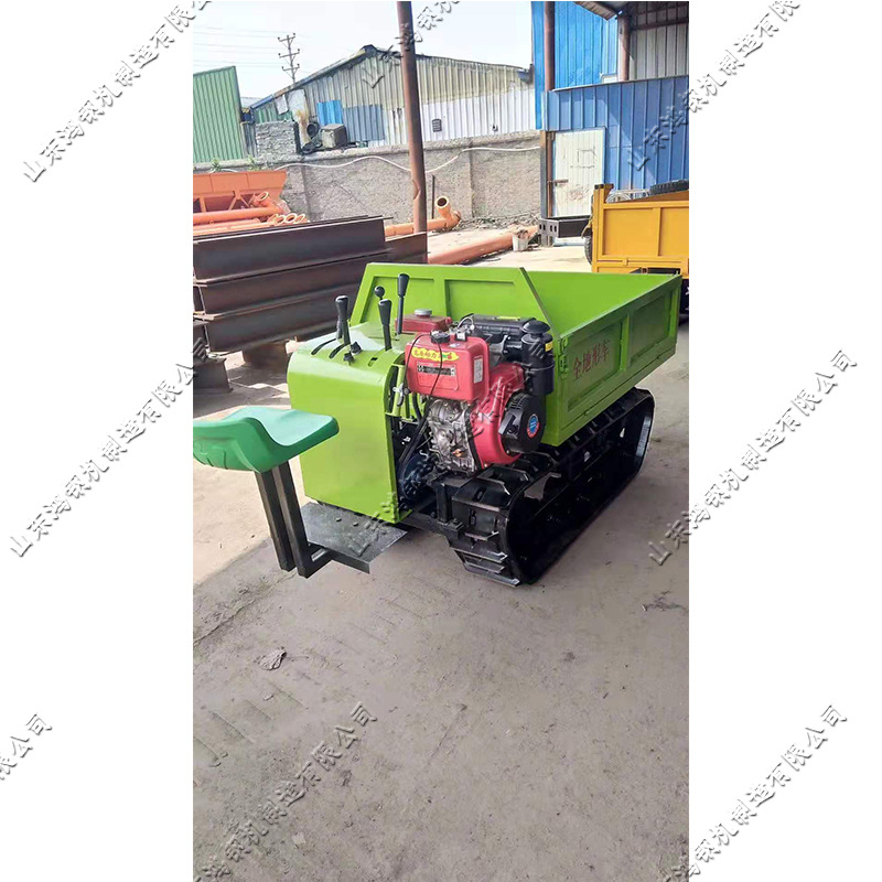 农用水田履带装运车 柴油单杠小型运输车 全地形橡胶单缸动力