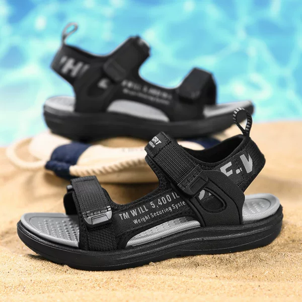 Boys' Sandals, Summer Children's Sandals, Boys' Beach Shoes, Non-Slip Soft-Soled Sandals for Middle and Large Children, Lightweight Breathable Slippers