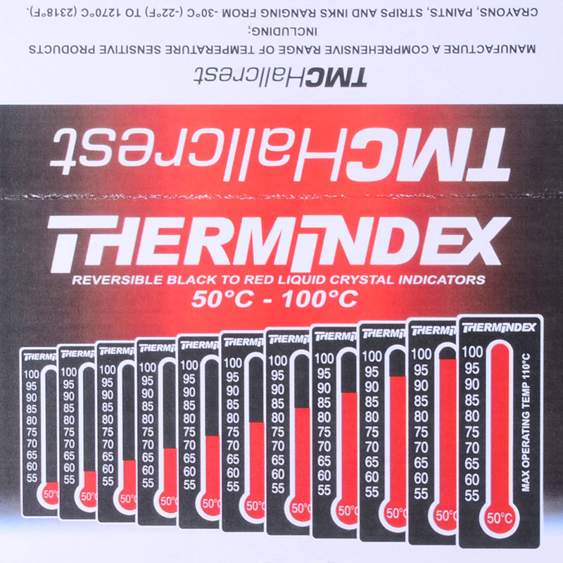 温度贴纸 测温纸英国thermax可逆测温试纸温度条0-50℃/50-100℃