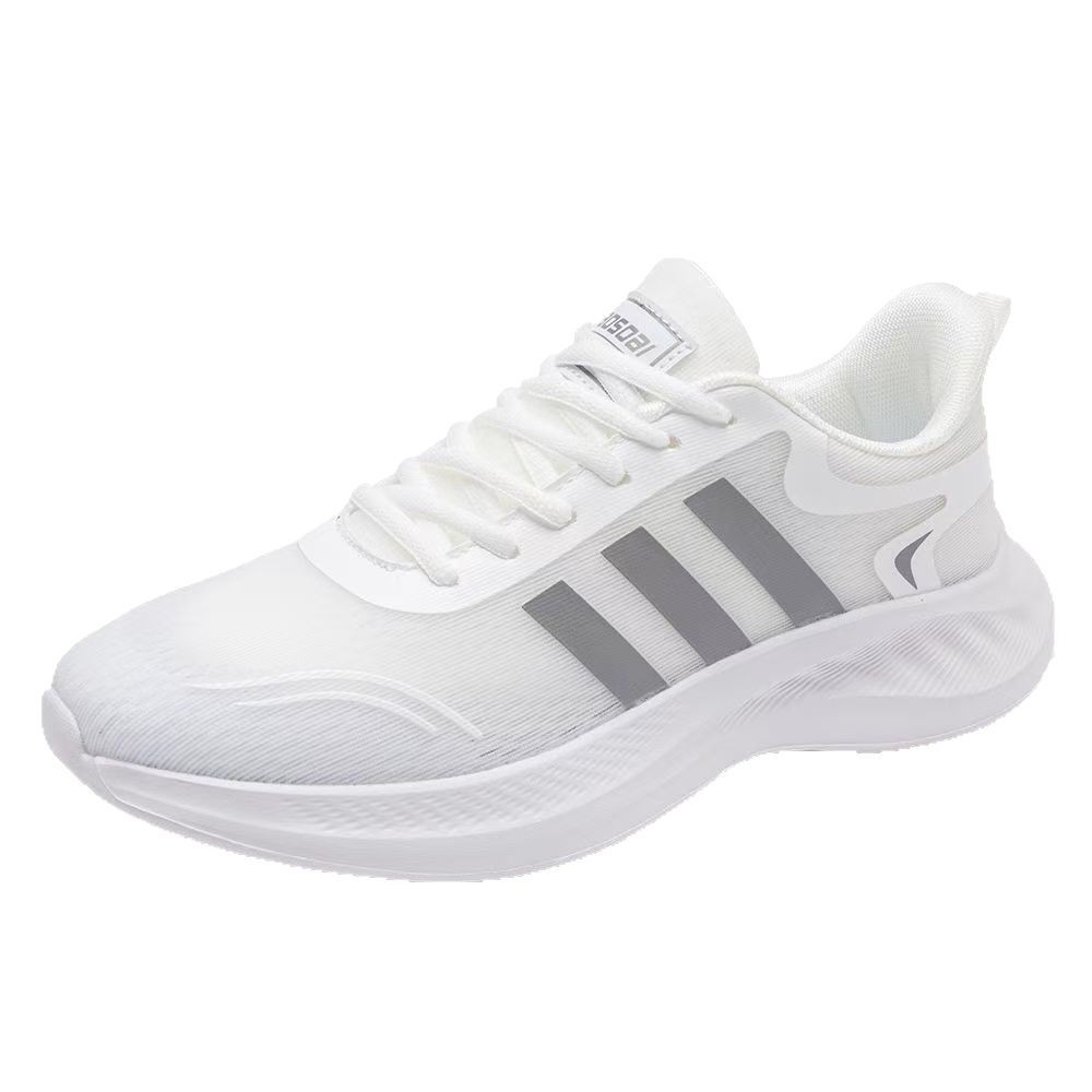 Verano nuevo estilo zapatos deportivos de talla grande estilo pareja superficie de malla de alambre de pescado pies ultraligeros y no cansados zapatos casuales de hombre para correr de todo fósforo