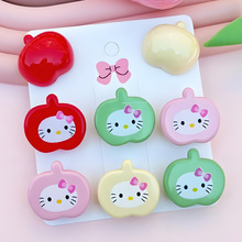 工厂批发苹果diy饰品配件手机壳奶油胶洞洞鞋配饰鞋花手工材料