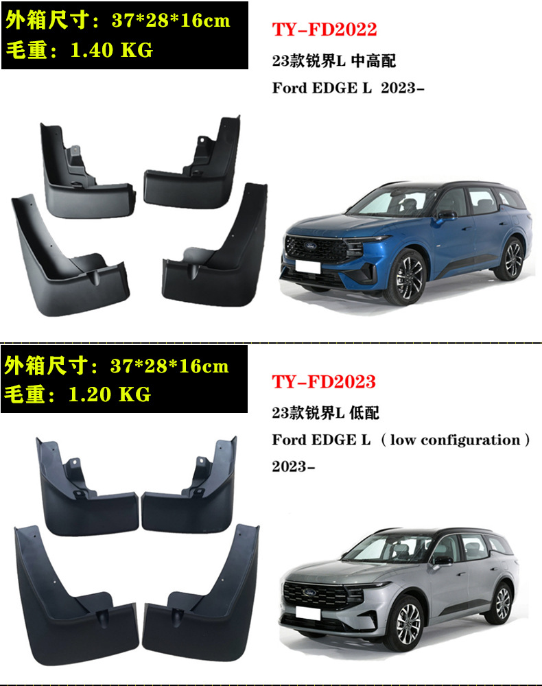 Manufacturer's 09-26 Model Ford Edge L Edge 3.0 Imported 2.0 2.0t Plus Car Parts Fender Flares