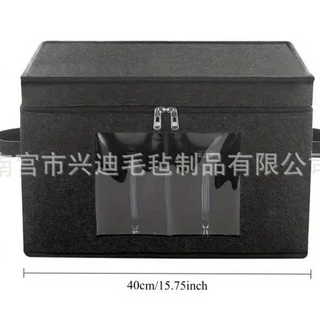 定制毛毡酒杯收纳箱高脚杯储物盒带分隔器中国水晶玻璃器皿杯盒