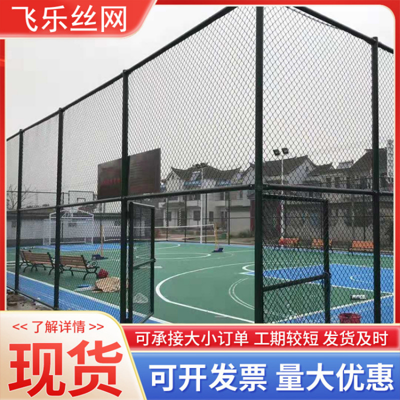 浸塑勾花护栏  篮球球场体育场围网 低碳钢丝运动场围栏良好恒