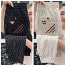 大码条纹商务高端男休闲裤春夏季2025新款西裤修身小脚长裤裤子男