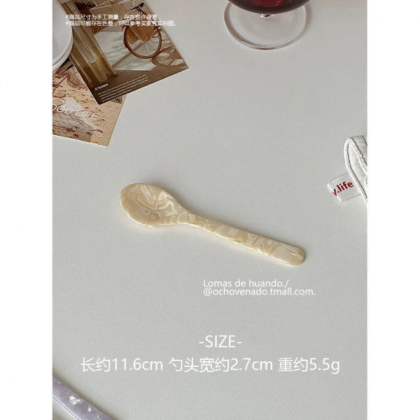 Dessert Spoon-Beige