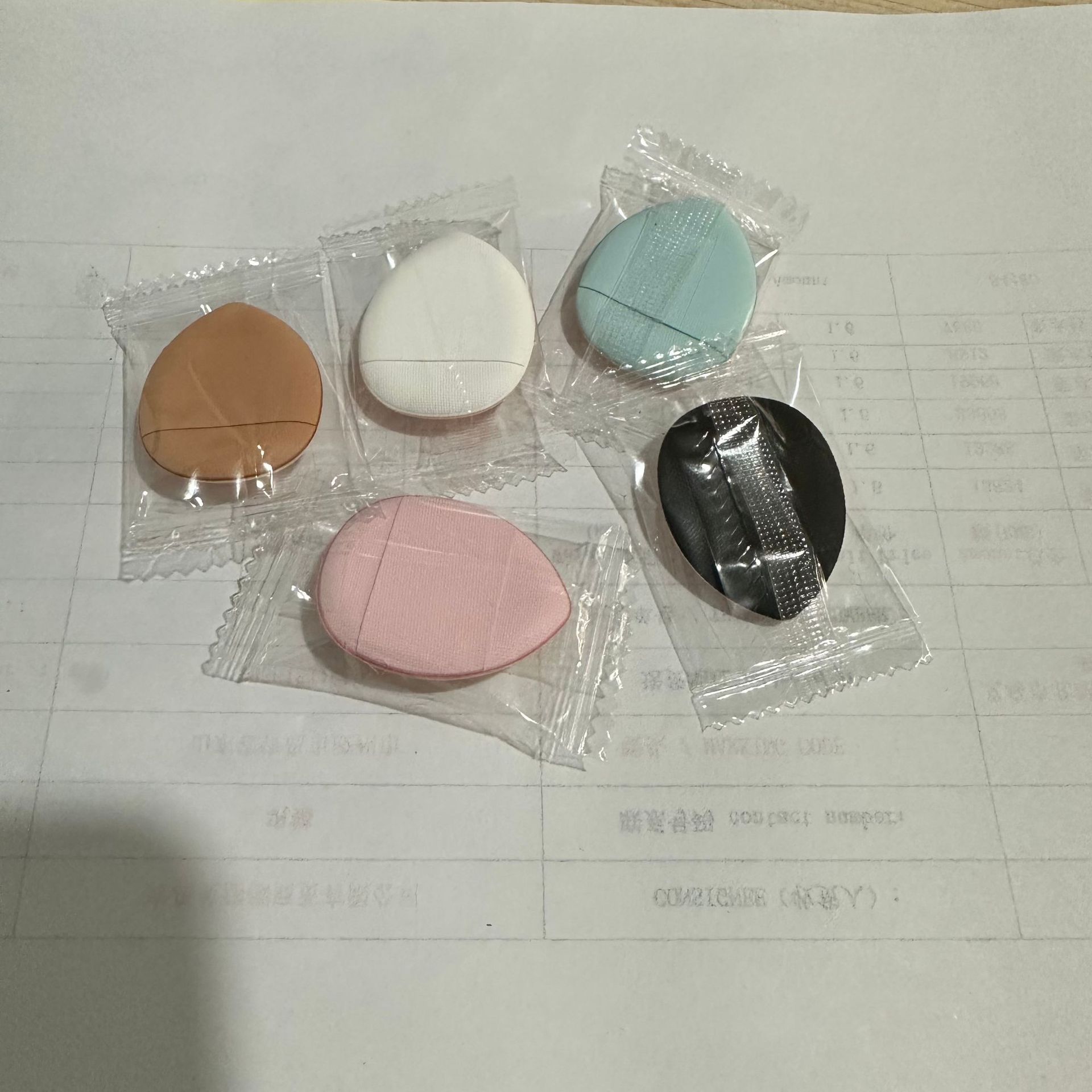 Mini bocanada de dedo, bocanada de pulgar, gotas de agua, bocanada pequeña, cojín de aire, maquillaje seco y húmedo, bocanada al por mayor