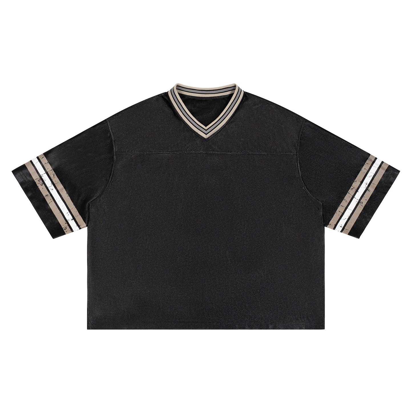 2026 verano delgado camiseta americana viento camiseta de hombre de manga corta collar plano marca de moda de cuello V hombre de manga corta ancha