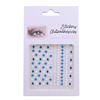 Adhesive nail decoration for face for eye makeup, sticker, with gem