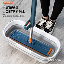 拖把清洁桶 硅胶家用折叠桶便携式伸缩洗车桶手提塑料拖把水桶