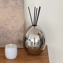 北欧轻奢蛋形扩香无火香薰摆件高级感卧室卫生间家用精油藤条香氛
