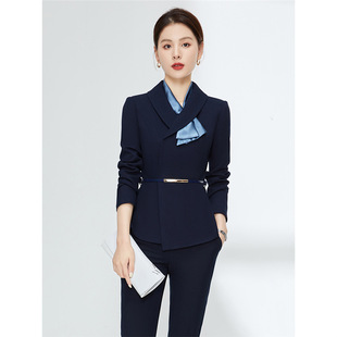 Free Shipping Classy Professional Suit Women's Spring & Fall Suit Uniform Spring & Fall Formal Wear Hotel Manager Front Desk Jewelry Store Work