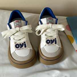 原创小众韩版大头帆布鞋女2025春季新款学生板鞋子厚底百搭小白鞋