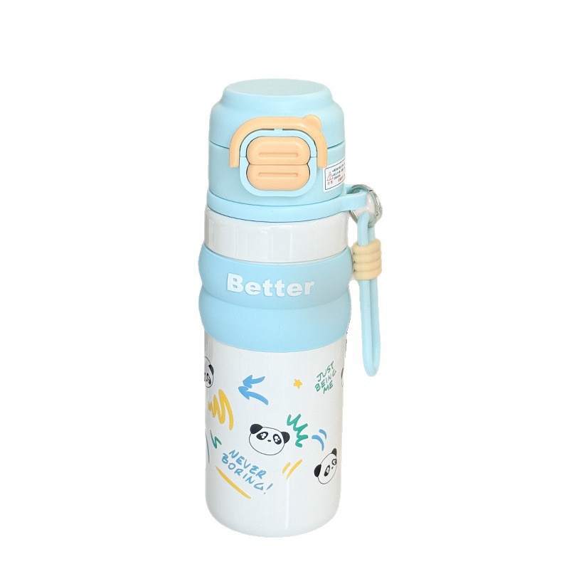 316 tazas de acero inoxidable para bebidas dobles niñas adorables tazas de agua de paja portátiles de alta capacidad