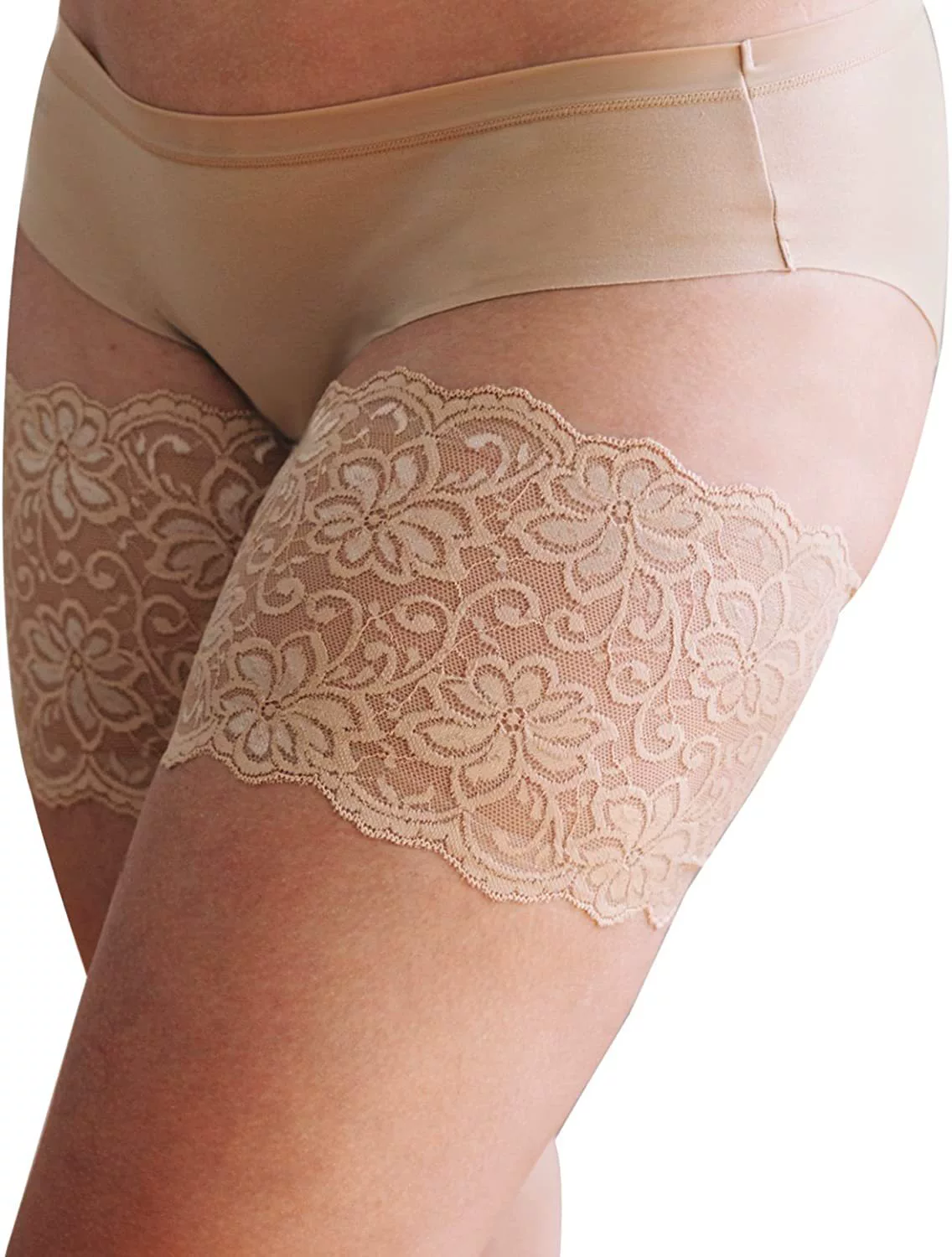 Non-slip Lace Thigh Bands, Elastic Anti-Chafe Gaiters, European Style — Multiple Sizes