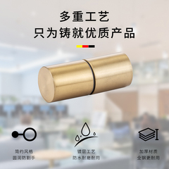 Glass door handle single hole small handle stainless steel black titanium shower room bathroom wardrobe door handle drawer cabinet