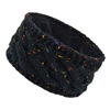 Fleece knitted headband, keep warm demi-season hair accessory with pigtail, helmet, European style