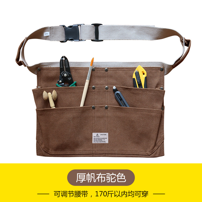 Moderno simple delantal de lona gruesa talla hecha a mano bolsa de herramientas multifuncional pintura artesano ropa de trabajo delantal al por mayor