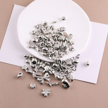 白K塑料CCB不规则蝴蝶结散珠 diy手工自制手机链串珠饰品材料配件