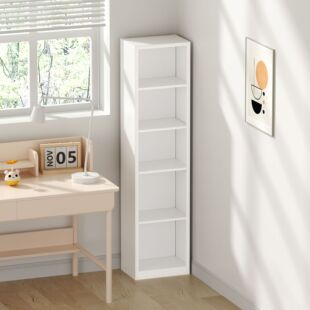 Household Steel Bookcase Floor Multi-layer Bookshelf Integrated Wall-to-wall Gap Corner Storage Cabinet Children's Iron Storage Rack