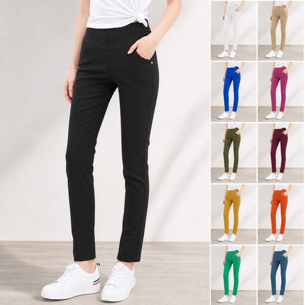 Summer thin silk elastic pencil