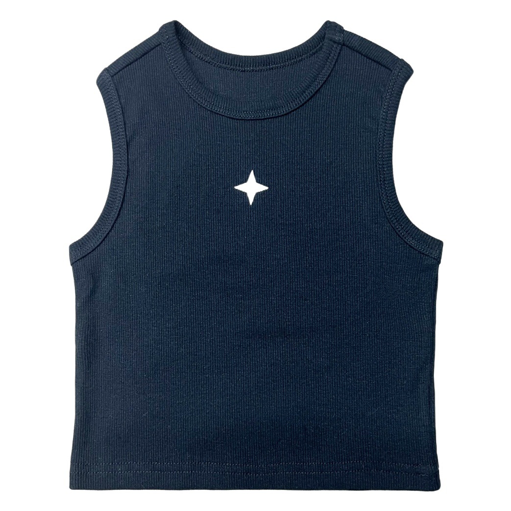 Chaleco sin mangas de las niñas estilo occidental desgaste exterior estilo coreano jazz hip hop deportes chaleco corto slim fit interior superior