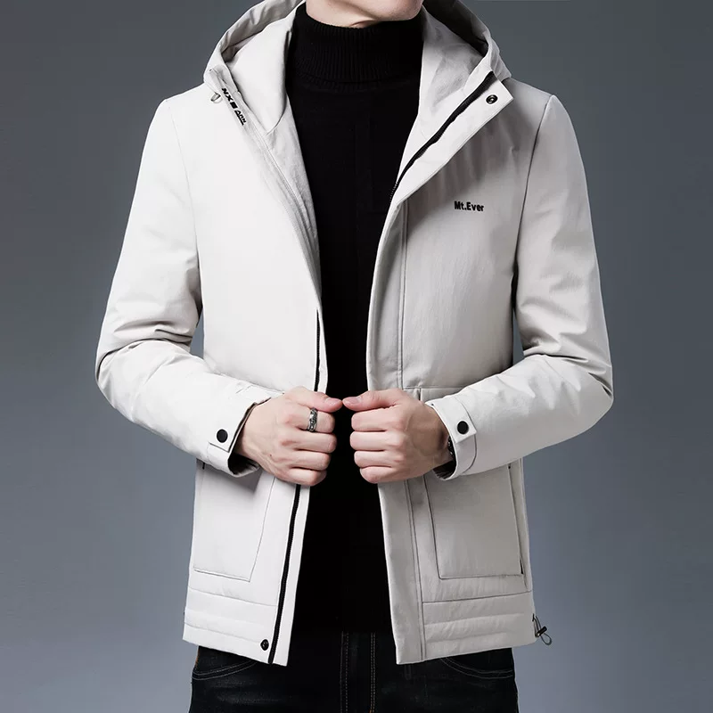 Winter hoody, men's colored down jacket, 2021 collection