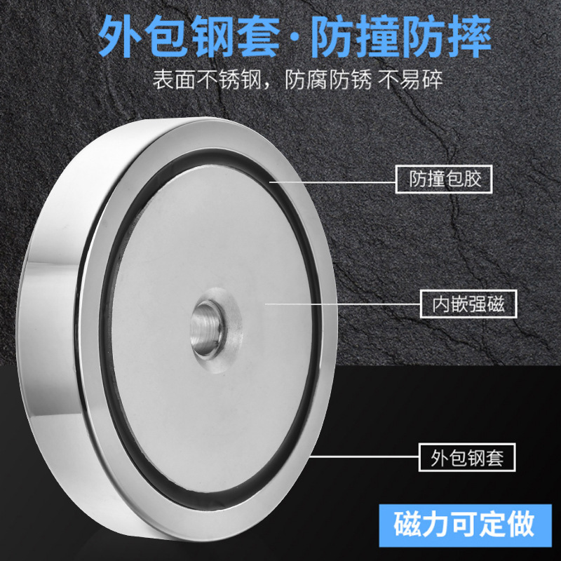 Imán de salvamento fuerte de anillo redondo, fijo en aguas profundas, para artefactos magnéticos o pesca