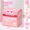 LG43355 pearlescent pull-out sticky notes 1 box [heart-beating blush]