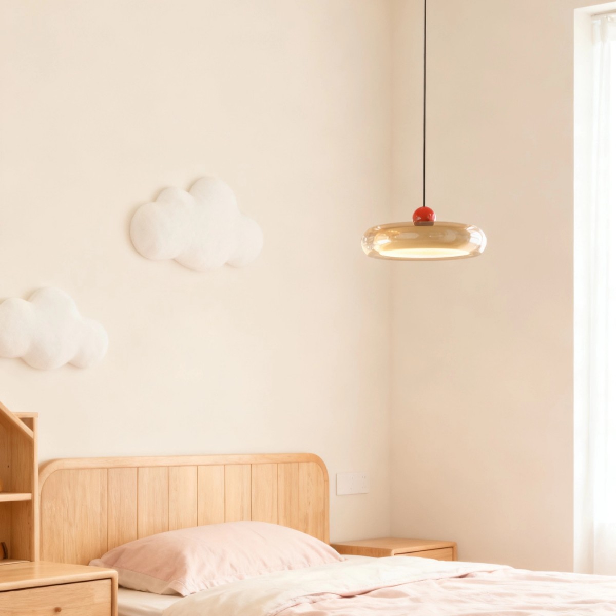 Lámpara de vidrio creativa francesa estilo pasillo lámpara de techo protector de ojos simple dormitorio cabezal de cama lámpara de puerta de entrada