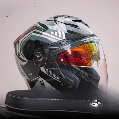 Motosiklet dəbilqələri Helmet 3/4 Helmet Men's and - s-aochuang-mc-5