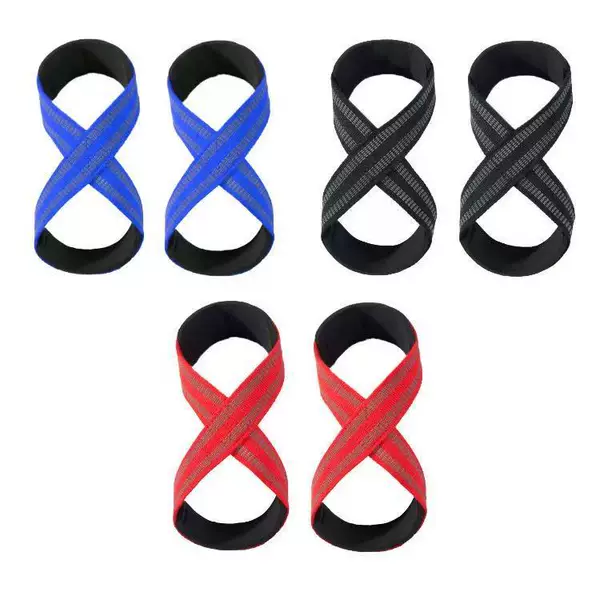 Fitness Wrist Strap, Figure 8 Power-Assisted Belt, Deadlift Anti-Slip Grip Belt, Pull-Up Auxiliary Belt, Deadlift Power-Assisted Belt