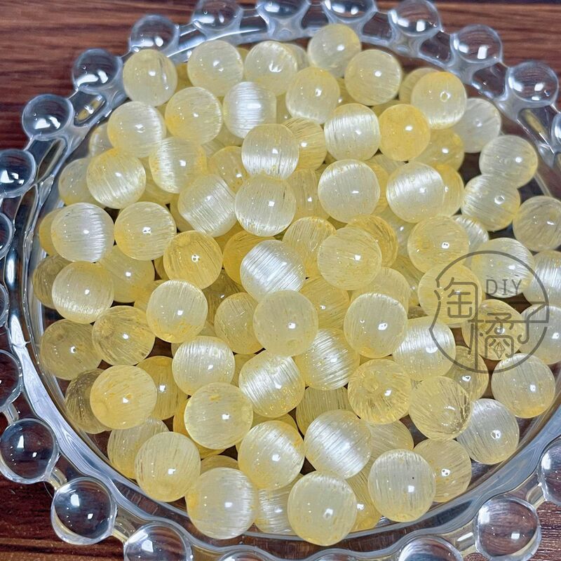 8mm超优猫眼米珠直孔圆珠玻璃珠子手工DIY串珠项链手链手机链散珠|undefined