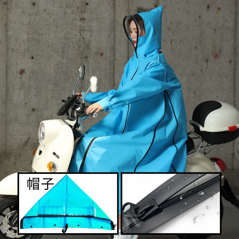 Coche eléctrico impermeable moda impermeable solo al aire libre de una pieza poncho batería coche universal al por mayor para estudiantes masculinos y femeninos