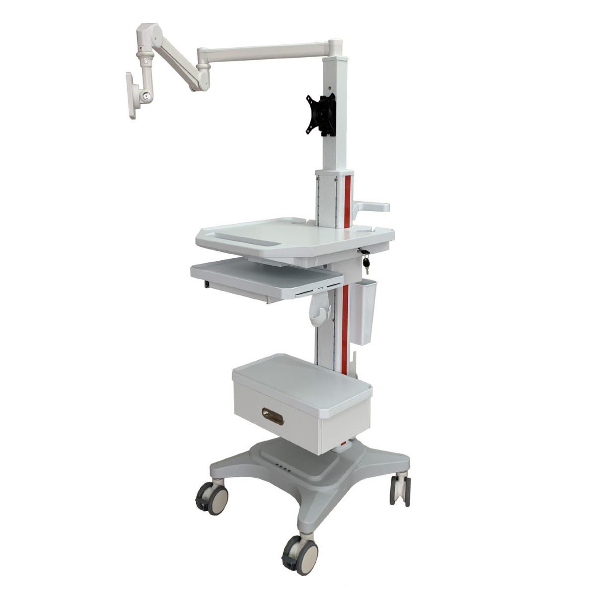 医疗信息化物联网设备推车 医用医疗检测设备推车 移动手推车
