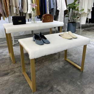 Window Display Carpet Imitation Rabbit Fur Clothing Store Plush Carpet Photo Shoe Pad Flow Table Decorative Plush Mat
