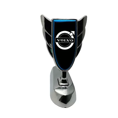 Car logo Car Front Emblem, Hood - volvo-graphic-logo-wings-stand-silver-blue-foldable