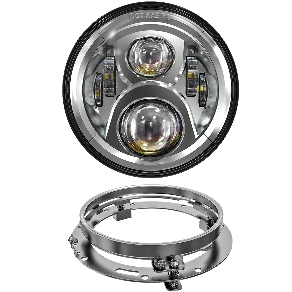 Direct from the manufacturer 7inch Wrangler Jeep Motorcycle Harley Modified High-Low Beam LED Headlight Cross-Border