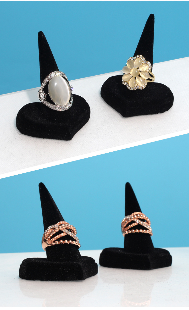 Fashion Heart Shape Resin Ring stand Jewelry Rack