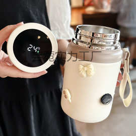 316便携大容量保温杯男女新款泡茶水杯显温高颜值大口径保温水壶