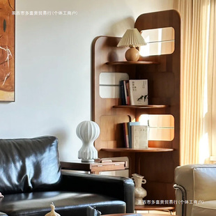 Entrance Floor-Standing Storage French Solid Wood Wall-Mounted Living Room Sofa Bedside Multi-Layer Bedroom Corner Cabinet Storage Book Free Shipping