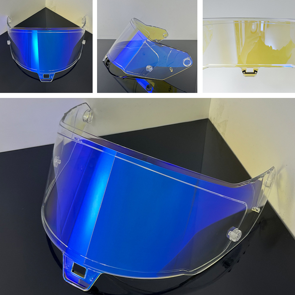 Sr10 Helmet Lens Is Compatible with Sr10 Electroplated Multi-Color Day and Night Universal Color-Changing Lens Sr10 Motorcycle Helmet Mirror