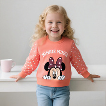 女童卫衣秋冬新款欧美中小童洋气小女孩圆领长袖休闲套头衫儿童装