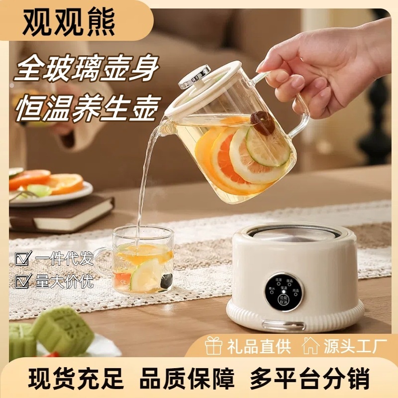 オールガラスミニヘルスカップ、多機能小型電気調理カップ、一人用ミニヘルスカップ、電気シチューカップ、電気加熱カップ|undefined