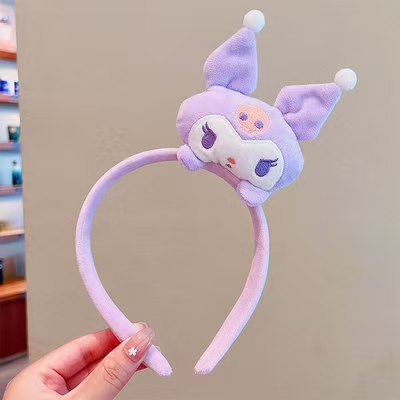 Linda diadema de perro de laurel de laurel de dibujos animados lindo diadema de esponja tridimensional Sanrio diadema de lavado de cara para niños tocado de presión de cabello al por mayor
