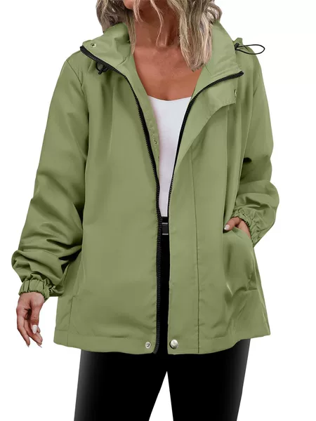 2025 Plus Size Fashionable Short Top Windproof Raincoat Windbreaker Golf Jacket Jacket Thickeneded Fabric