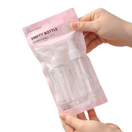 Pressurized Pump Packaging Bottle Emulsion Spray Set Pressurized Bottle Cosmetic Empty Bottle 60ml Travel Convenient Sample Empty Bottle