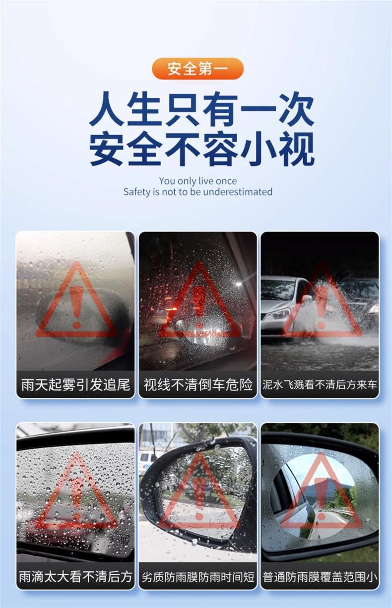Rearview Mirror Anti-Rain Film Car Window Waterproof Side Window
