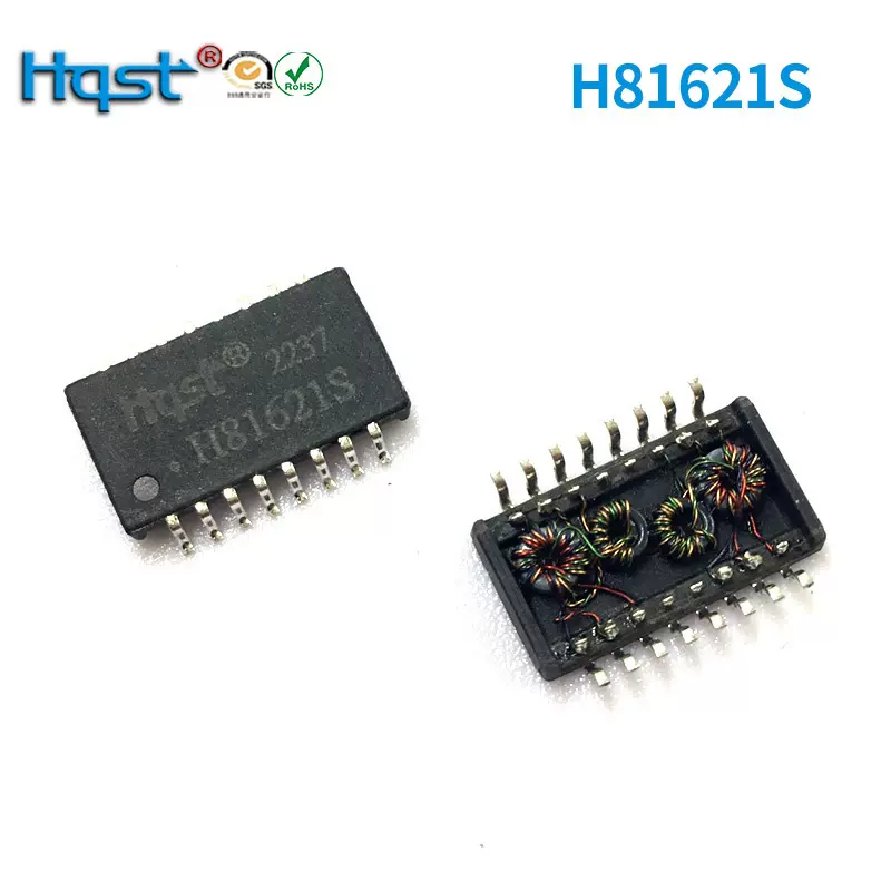 H81621S贴片16PIN百兆超薄网络隔离滤波变压器H1102NL  HR601680