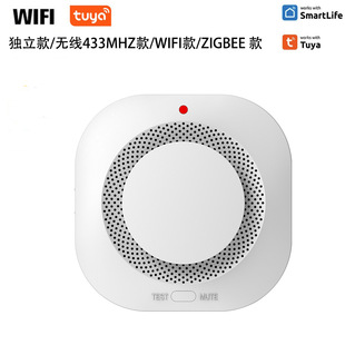 New 3V graffiti wifi smoke detector zigbee/433mhz wireless smoke detector fire smoke report